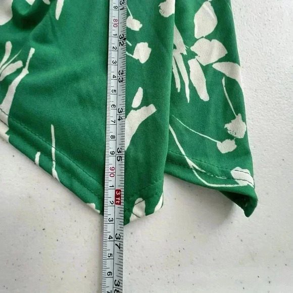 Alfani Women's Kelly Green Floral Asymmetrical‎ Jersey Knit Blouse Plus Sz 2X - Picture 7 of 14